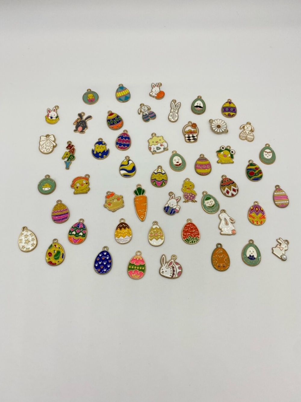 Easter Enamel Charms Lot of 49